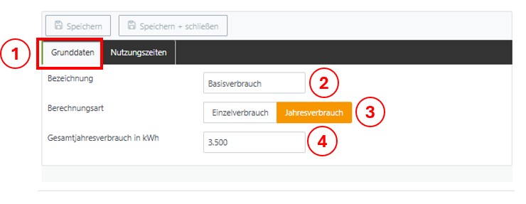 Einzelverbraucher ändern