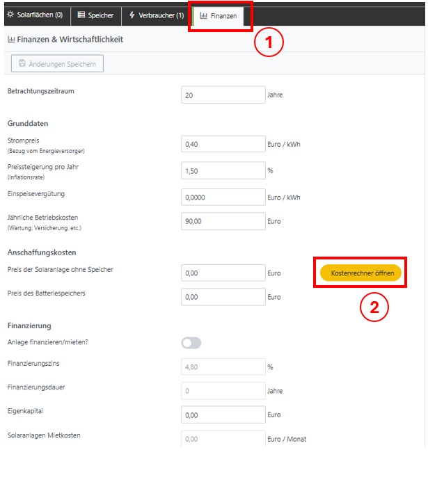 Solaranlagen Kosten berechnen